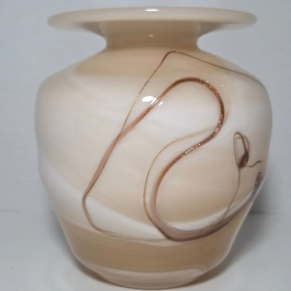 Vtg Les Verriers de Maure-Vieil Vase Bob Le Bleis French Art Glass Hand Blown